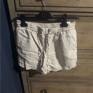 Tommy Bahama Women's beige Linen-Blend Drawstring Shorts